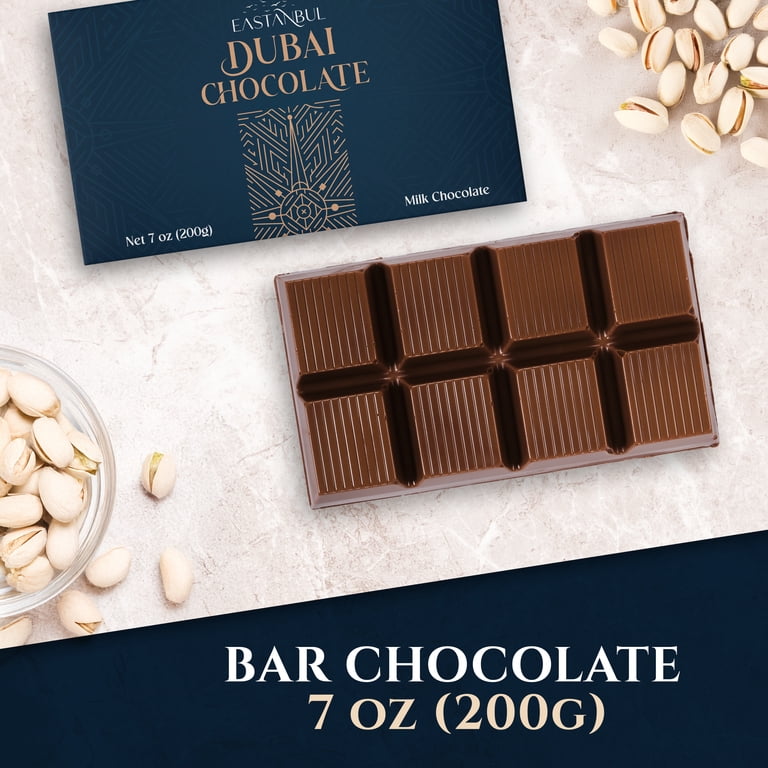Eastanbul Dubai Chocolate Bar Pistachio, Kunafa, 7oz, Halal