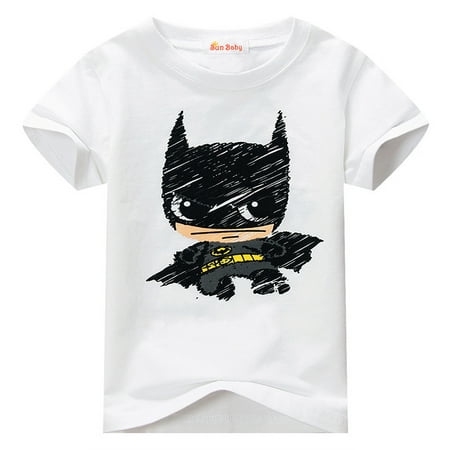 T-shirt Kids-Toddler T-shirt for Batman Fans Superhero Graphic Short Sleeve Cotton Tee by Sun Baby