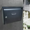 thumbnail image 6 of Mailbox Wall Mount Post Mail Lockable Mail Box with Combination Locking Front Door Letterbox Suggestion Box Newspaper Magazines Letters Receive Case Black, 6 of 8