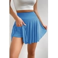 thumbnail image 6 of Sporty and Stylish High Waist Blue Skort - Elegant Draped Design | [ZhiHiMeRi] | (US 8-10)M, 6 of 7