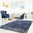 thumbnail image 2 of Ladole Rugs Anatolia Collection Traditional Indoor Area Rug - Soft Amazing 2x4 Doormat for Living Room, Dining, Bedroom, and Office - Blue and Beige, 2x3, 2' x 3'3"(60cm x 100cm), 2 of 5