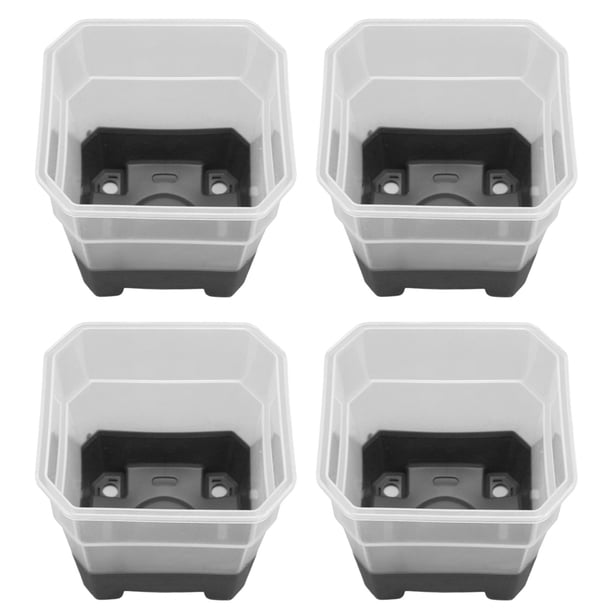 20 Maceteros Para Vivero, Material Transparente, Fondo Cuadrado Suave, Macetas De Silicona De 3 Pulgadas Para Esquejes De Plánntulas, Aptos Para Interiores Y Exteriores