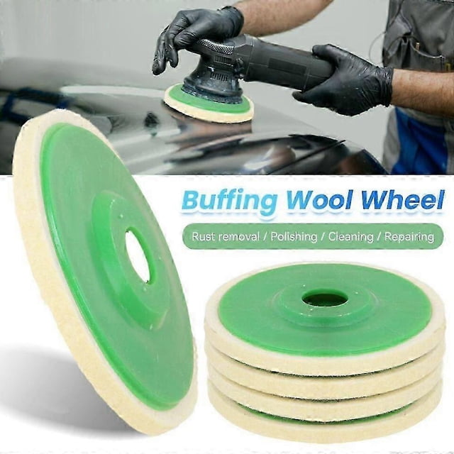 10 Pcs Polishing Disc Wool Polishing Disc 125mm Wool Buffing Disc Felt Disc