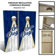 thumbnail image 2 of Slick Woody's Regulation San Diego Retro Triangle Cornhole Board Set in Blue, 2 of 2