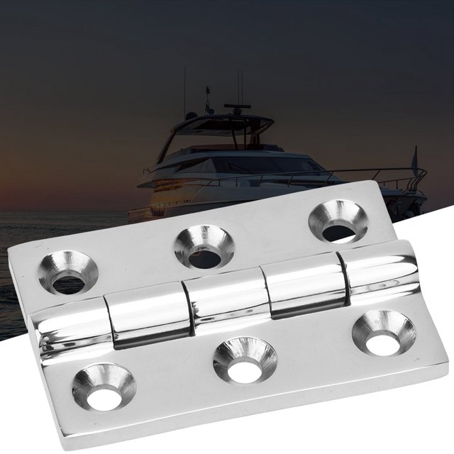 OKBYY Bisagra para Puerta de Barco - Acero Inoxidable 316 Rectangular 5 Piezas Bisagra de 6 Orificios para Puerta de Armario de yate de Barco