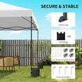 thumbnail image 5 of Outsunny 10 x 10 ft Pop Up Canopy Tent with One Push Setup, Easy Setup Outdoor Portable Instant Canopy Shelter w/ Roller Bag, Sandbags, White, 5 of 9