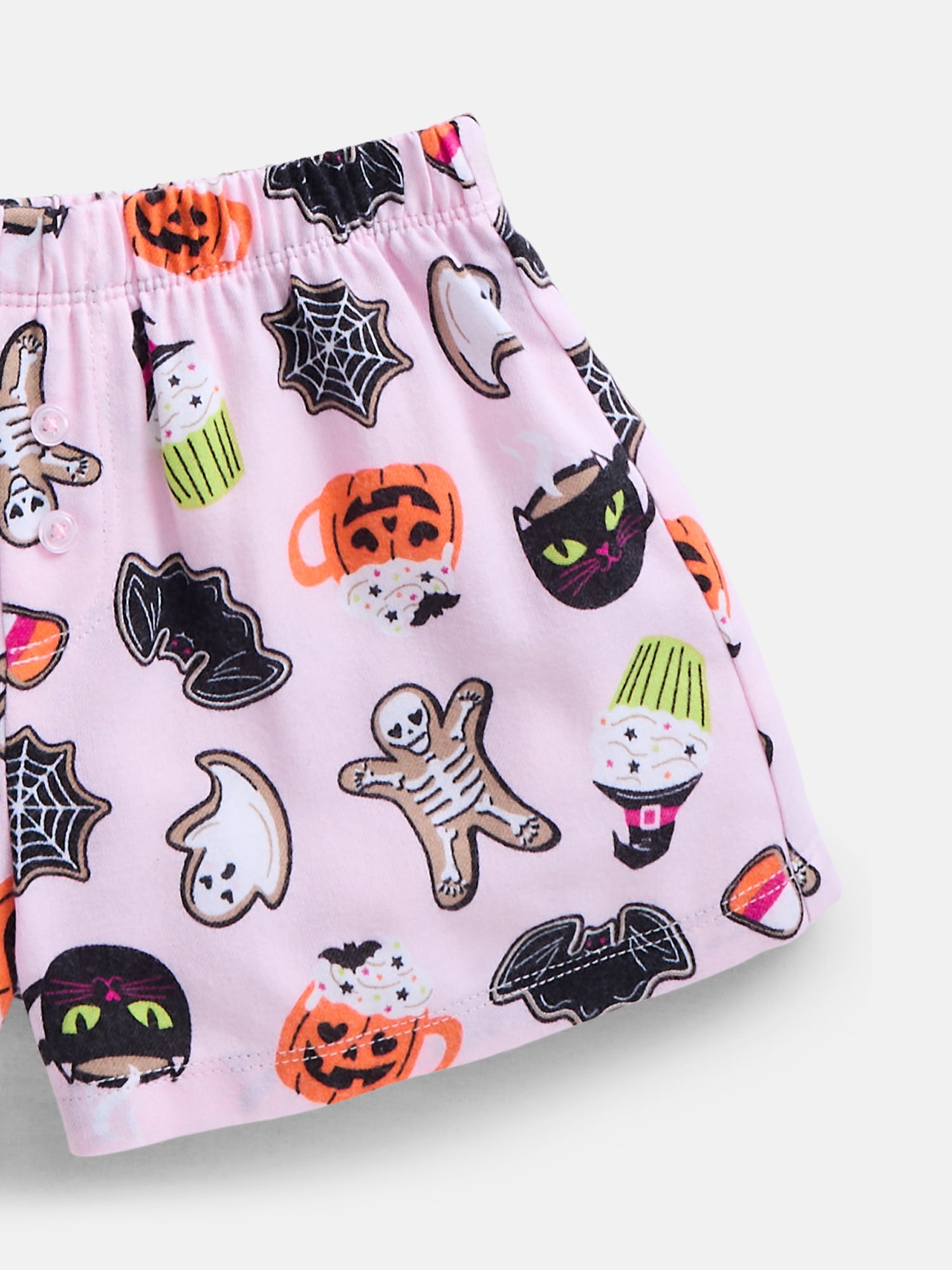Wonder Nation Girls Short Sleeve with Shorts 2-Piece Pajama Set, Sizes 4-18
