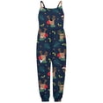 thumbnail image 5 of HNMKIU Children Christmas Jumpsuit Toddler Baby Girl Christmas Prints Jumpsuit Sleeveless Romper Outfits Pants Clothes Christmas Outfit Navy - 3-4Years, 5 of 5