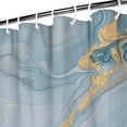 thumbnail image 3 of Blue Marble Gold Pattern Shower Curtain 84"x72" ,Bathroom Decorative Shower Curtains Set with 12 Hooks,Modern Waterproof Washable Shower Curtain, 3 of 6