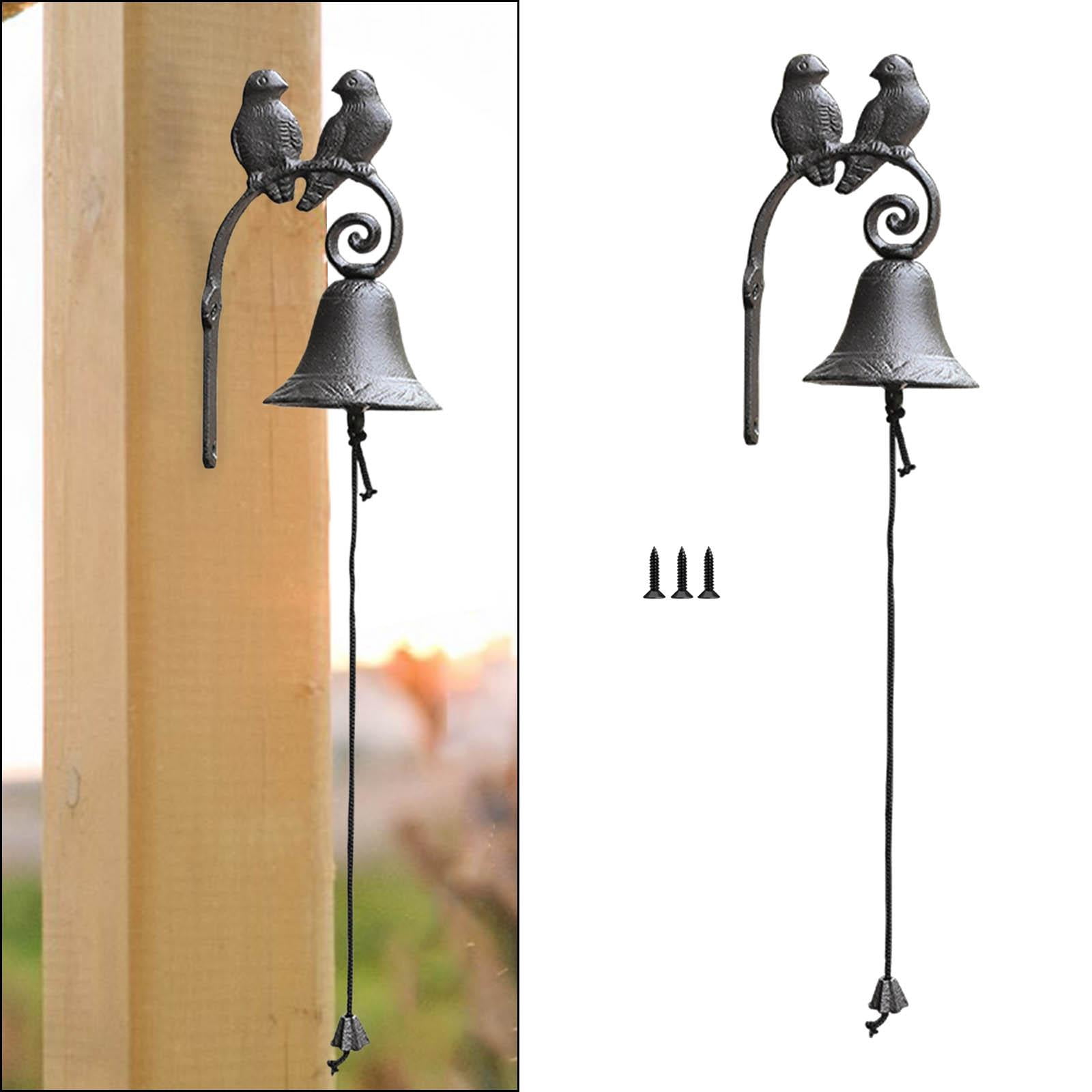 Fancyes Wall Hanging Bell Cast Iron Dinner Bell ,Entry Door Bell ,Metal Decorative Bell, Wall Mounted Hanging Door Bell for Farmhouse