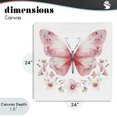 thumbnail image 4 of Stupell Industries Bohemian Pink Symmetrical Butterfly Florals Canvas Art, 24 x 24, by Creative Studio, 4 of 8