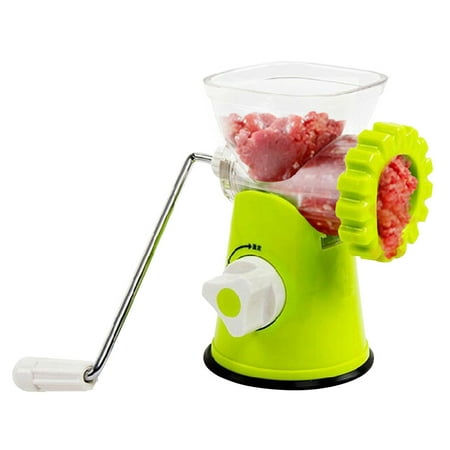 

Meat Grinder Stainless Steel Plate Powerful Suction Base Manual Hand Crank Mincer for Fats Fish Vegetables Garlic Fruits