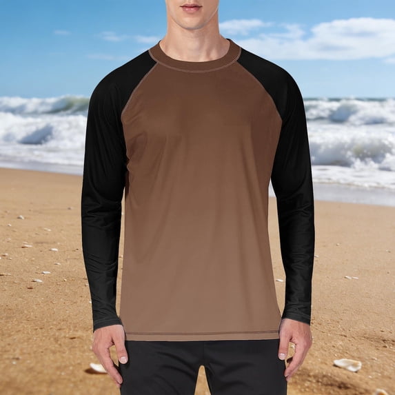 LIaqionyy Big and Tall Shirts for Mens Lightweight Long Sleeve Comfortable Crew Neck Hiking Running Shirt Tops
