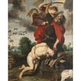 thumbnail image 2 of Cornelis de Vos 12x14 Black Ornate Wood Framed Double Matted Museum Art Print Titled: The Sacrifice of Abraham (ca. 1631 - 1635), 2 of 5