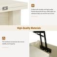 thumbnail image 6 of Lift Top Coffee Table with Expandable Tabletop, Rising Center Table w/Hidden Compartment & Open Shelves, Multifunctional Dining Table for Living Room Reception Room, Ivory, 6 of 9