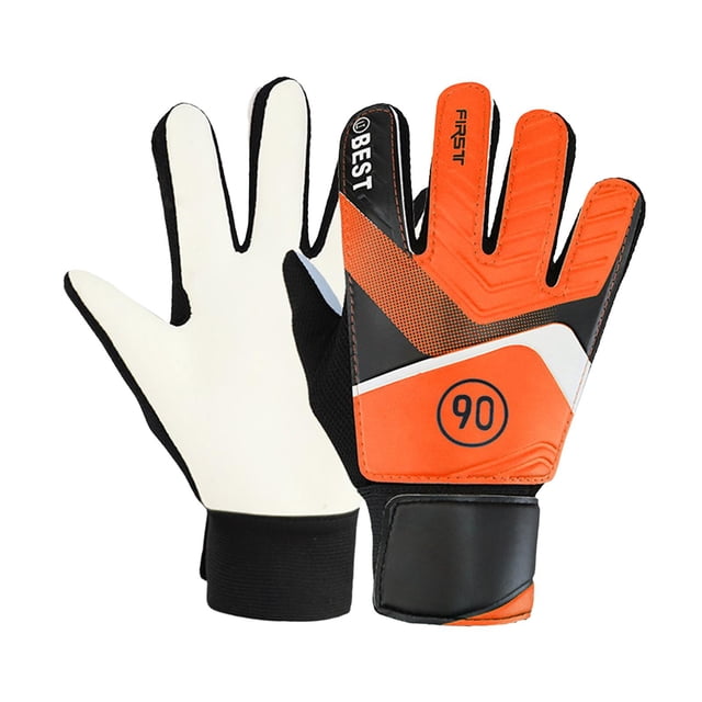 Guantes de Guantes de fútbol con relleno de espuma de látex profesional de alto rendimiento Naranja