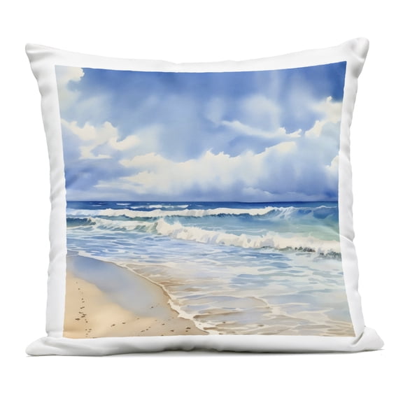 Stupell Industries Cloudy Atmosphere Coast Outdoor Printed Pillow design by LSR Design Studio, 18 x 7 x 18