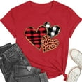 thumbnail image 6 of Vetsdori Short Sleeve Shirts for Women Summer Casual Pullover Young Adult Graphic,Cotton Workout Blouse Gifts for Her Valentine's Day Juniors Tops Trendy, 6 of 8