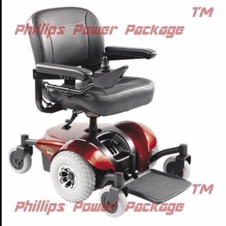 Invacare - Pronto M41 - Fold Down Power Wheelchair - 18" x 18" Seat - Red - PHILLIPS POWER PACKAGE TM - $500 VALUE