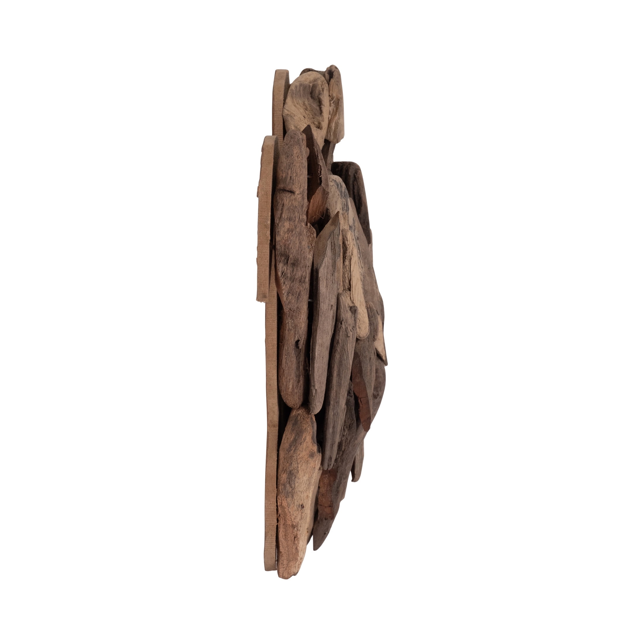 Driftwood Turtle Figurine Sculpture for Home Decor - Decorative Statue for Bathroom, Office, and Living Room Styling - Coastal Accent for Entryway and Bedroom Wall Decor - 12", Brown
