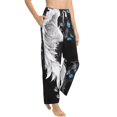 thumbnail image 3 of Cauagu Butterfly Angel Wings Art Pajama Pants for Women Loose Fit Wide Leg Trouser Pants Casual Elastic Waist Drawstring Lounge Pants, 3 of 6