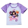thumbnail image 2 of Girls' Short sleeved Set APHMAU Children's Girls' Short sleeved T-shirt Shorts Sports Set Game Cartoon Fashion Casual Set, Suitable for Children aged 5-13, 2 of 4