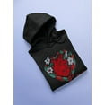 thumbnail image 3 of Realistic Heart W Flowers Hoodie Men -Image by Shutterstock, Male Large, 3 of 4