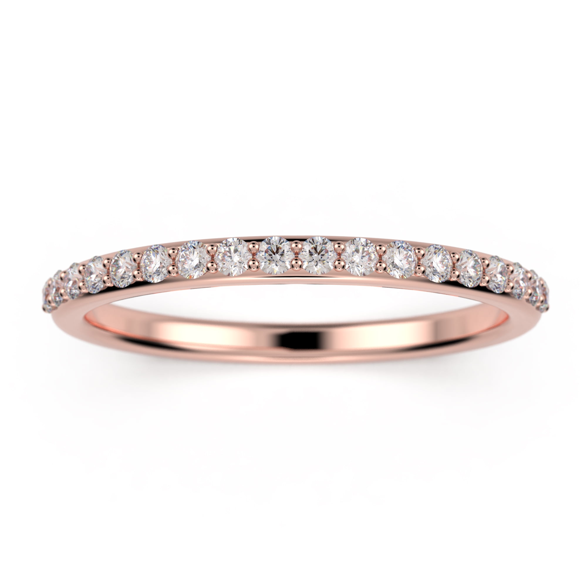 Details about   1.75 Ct Round Cut Diamond 14k White Gold Over Half Eternity Wedding Band Ring. 