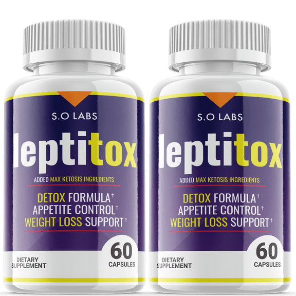 (2 Pack) Leptitox - Pills for Weight Loss - Energy Boosting Dietary Supplements for Weight Management and Metabolism - Advanced Ketogenic Ketones - 120 Capsules