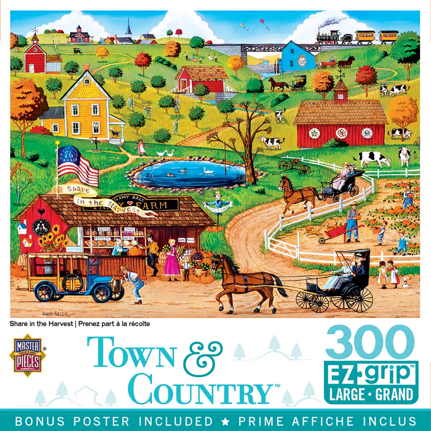 MasterPieces 300 Piece EZ Grip Puzzle - Share in the Harvest - 18'x24'
