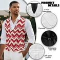 thumbnail image 6 of Yuyamidu Snowflake Men's V-Neck Suit Vests Size S Formal Slim Fit Business Dress Vest Waistcoat with 3 Pockets for Suit or Tuxedo, Christmas, 6 of 7