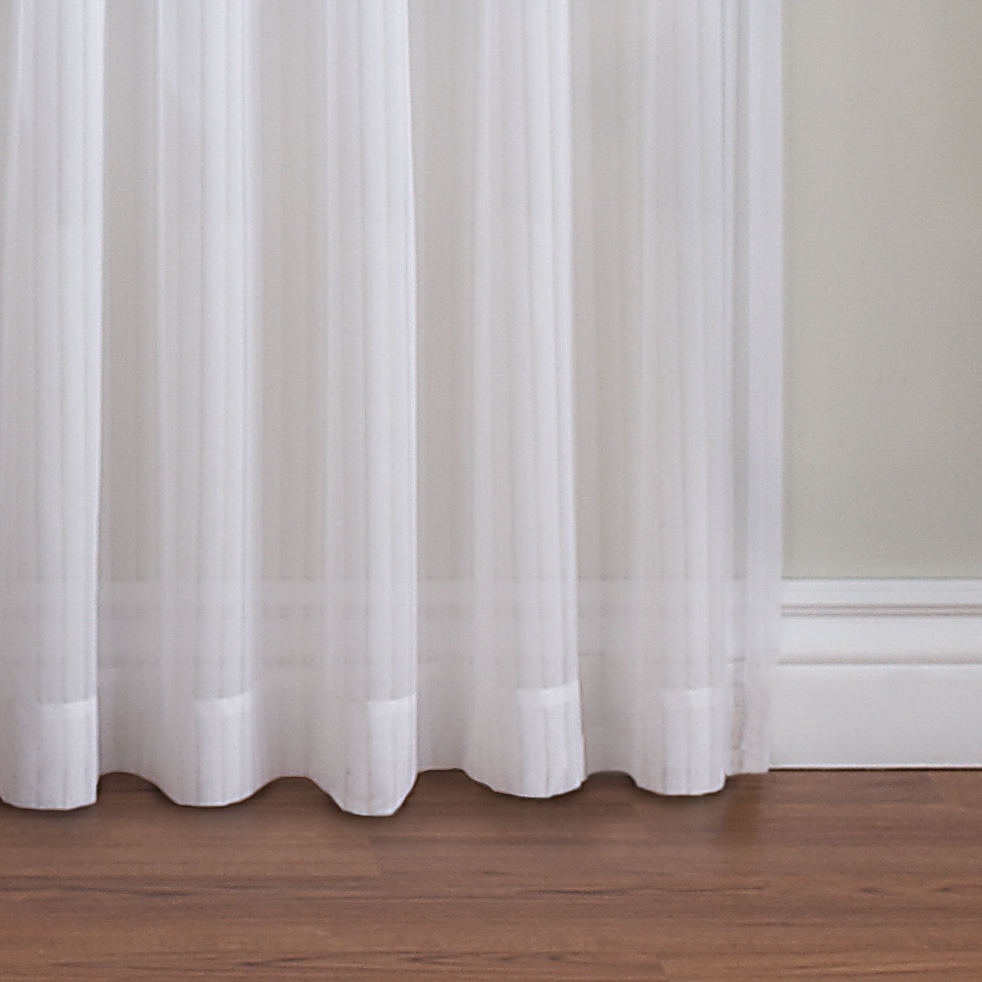 Better Homes & Gardens White Woven Stripe Sheer Curtains, 54” x 84” (2 Panels)