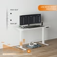 thumbnail image 4 of 60'' x 30'' Dual Motor Electric Adjustable Height Desk (cloud white Top + white Frame), 4 of 7