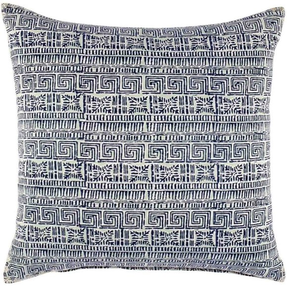 John Robshaw Lulis Decorative Pillow Basic, 20 X 20, Navy