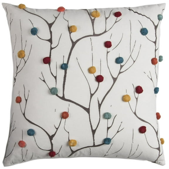 Rizzy Home Abstract 20" x 20" Cotton Pillow Cover in Multi-Color/Natural