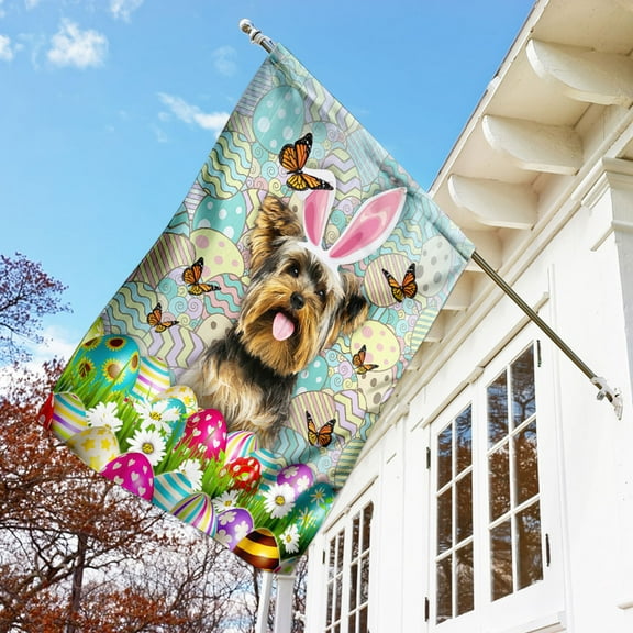 FLAGWIX Yorkshire Happy Easter Flag, Outdoor Easter Decoration - House Flag (29.5" x 39.5")