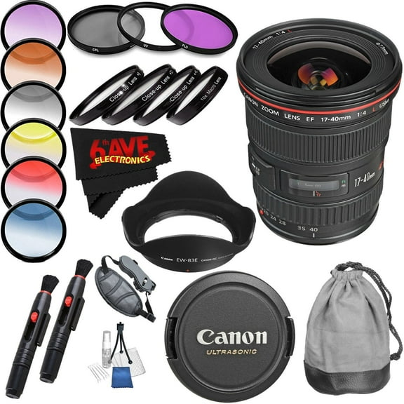 Canon EF 17-40mm F/4L USM Lens Professional Accessory Combo (International Version)