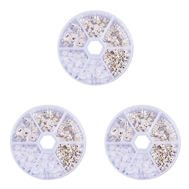 Qarigey 260 piezas de pendientes con tapones de caja de almacenamiento, bloqueadores de pendientes de joyería, juego de fabricación artesanal para Type1 NO1 Qarigey CBP105965