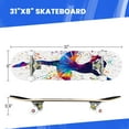 thumbnail image 3 of Complete Skateboards for Beginners,7 Layer Canadian Maple Double Kick Deck,31''Pro Cruiser Girl Hip Skate Board, 3 of 5