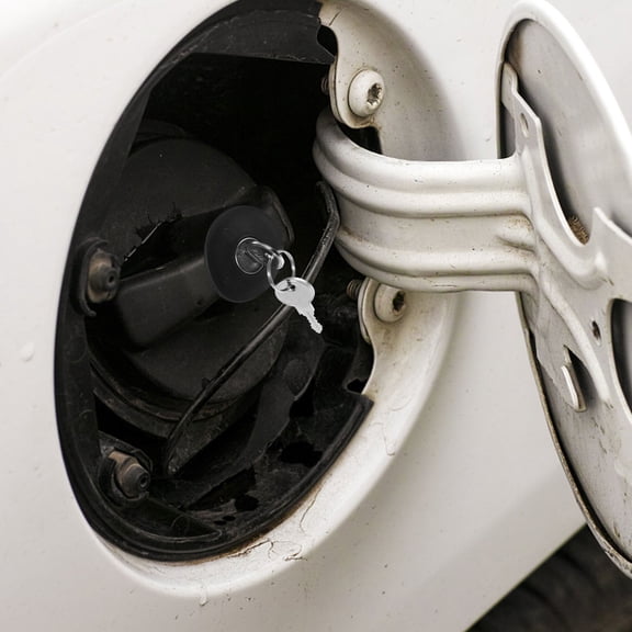 Houderco 1Pcs Black Gas Cap with Lock for Universal Application in Vehicles
