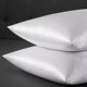 thumbnail image 3 of Funda de almohada de satén sedoso para cabello y piel, fundas de almohada de tamaño estándar, juego de 2 fundas de almohada de satén con cierre de sobre, 3 of 6
