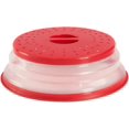 thumbnail image 1 of SHENMO Couvercle Alimentaire Multifonction - Rouge - Micro-Ondes et Résistant à la Chaleur - Conception Peu Encombrante - Ventilation à Vapeur - Anti-Éclaboussures, 1 of 5