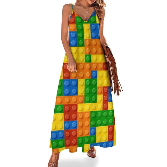 Brick Art Sleeveless Dress Loose Women's Dress Dresses Luxury Evening Dresses