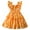 Orange, variant on Tisuna Summer Dress For Girls Toddler Floral Print Ruffled Sleeve Square Neck Dresses Breathable Cute Little Baby Girls Outdoor Wear Orange Size 2-3 Years