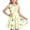White, variant on SOFTCCLO Dresses for Girls Sleeveless Crew Neck Lemon Print Fresh Casual Dress for Summer Daily Wear Size 11-12Y