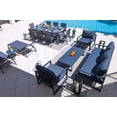thumbnail image 4 of Juno 14-Piece Large Aluminum Combination Furniture for Patio Outdoor Combination Sofa Set, Six-Seat Dining Set, and Chaise Lounge Sets (14-Piece, Charcoal), 4 of 11