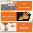 thumbnail image 6 of Bigleap Ottoman Vanity Stool Chair with Storage, Modern Style Faux Fur Seat with 4 Metal Legs & Non-slip Feet for Living Room, Bedroom, Gray, 6 of 6