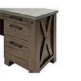 thumbnail image 4 of Rustic Home Office Desk Writing Table Wood Credenza Brown Concrete Top, 4 of 9