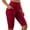 Red, variant on HAiming Women Bike Shorts Yoga Gym Leggings Workout Pants Comfy Solid Color High Waisted Athletic Pants with Pockets