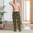 thumbnail image 4 of Bingfone Mask Tropical Flower Mens All Over Print Sleep Pajama Pants-Medium, 4 of 5